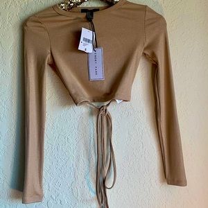 NWT Emory Park Gold Party Top